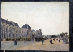 Les Tuileries – „Párizsi panoráma a panoptikus poliorámához”, 1850 körül alkotó: Unknown artist