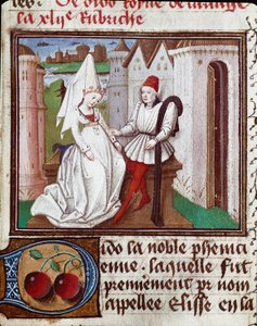 Les amours de Didon, a Carthage és az Enee Miniature alapítója Giovanni Boccaccio dit Jean Boccace (1313-1375) „A fény és nemes nők könyvéből” alkotó: Unknown artist