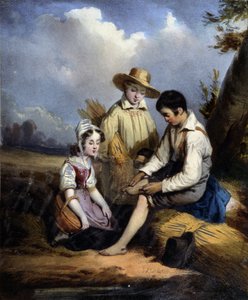 Les petits reapers (az egyik lábán sérült), v.1840 alkotó: Unknown artist