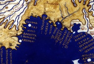Liguria. Atlasz kézirat a 15. századi Berlinghieri-ből. alkotó: Unknown artist