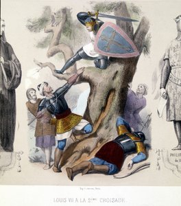 VII. Lajos ifjú (1120/1180), Capetiens irányítja a 2. keresztes hadjárat során (1147/1149). alkotó: Unknown artist