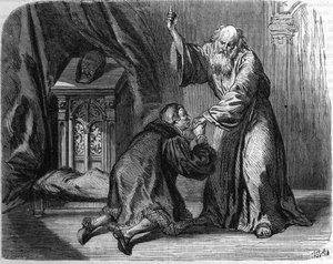 XI. Lajos Pál Szent Jánoshoz fordult, hogy bánjon vele. alkotó: Unknown artist