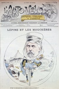 Lépine és a Mouckères - az 1897.12.12-i „Auto-Vélo”-ban, Bibl.de la ville de Paris. alkotó: Unknown artist