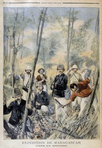 Madagaszkári expedíció: a bokorban - a „” Le Petit Journalban”, 1895. augusztus alkotó: Unknown artist