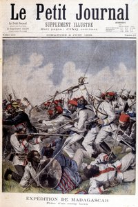 Madagaszkári expedíció: egy hova tábor felvétele – az 1895.02.06-i „” Le Petite Journal”-ban alkotó: Unknown artist