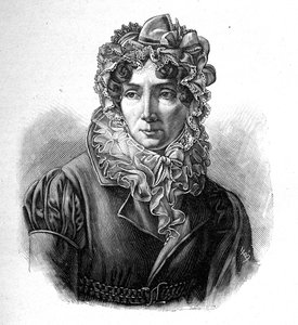 Madame de Genlis – Stéphanie portréja Gratulál Saint Aubin (Saint-Aubin) (1746-1830) címerének, Genlis grófnőjének, francia betűs nőnek. alkotó: Unknown artist