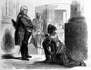 Madame Labedoyere grófnője XVIII. Lajos francia király térdén. alkotó: Unknown artist