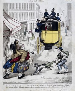 Man press hiányzik az Omnibusz. 1840 körül készült rajzfilm alkotó: Unknown artist