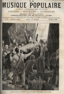 Marie-Antoinette csembalója Histoire de 1834 „” Harminc lendületes kéz ragadja meg a hangszert...”” a királynő hangolójának rémült szemei alatt, a jobb oldalon. alkotó: Unknown artist