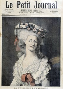 Marie Therese of Savoie Carignan (1749-1792), Lamballe hercegnője – címlap: „The Petity Journal”” alkotó: Unknown artist