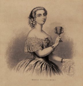 Marietta Piccolomini - az olasz szoprán portréja alkotó: Unknown