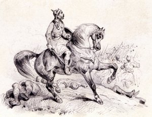 Merovée veri a hunokat. alkotó: Unknown artist