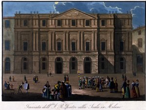 Milánó, La Scala, 1810 körül. alkotó: Unknown artist