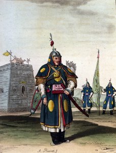 Katonai kínai mancsu - "Le costume ancien et moderne" "J. Ferrario, szerk. Milánó alkotó: Unknown artist
