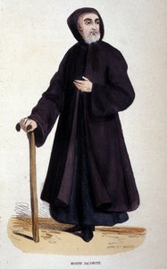 Moine Jacobite. Metszet egy vallási rendekről szóló albumból, Párizs alkotó: Unknown artist