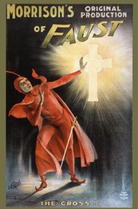 Morrison eredeti produkciója a Faust - a kereszt! - plakát egy Faustról szóló színdarabhoz: „” la Croix”” alkotó: Unknown artist