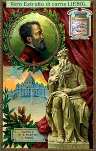 Mózes – Michelangelo szobra, XX. század eleje (chromo) alkotó: Unknown artist