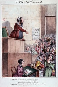 Mouffetard Street női klubja az 1848-as forradalom idején alkotó: Unknown artist