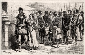Ebbe a szomorú látványba költözött Theodechilde vagy Thichilde (Thierry I lánya) (meghalt 534-ben) a fogoly élete és szabadsága – vésett Oscar Havard „” Les Femmes Illustres De La France”-ba – 1886 alkotó: Unknown artist