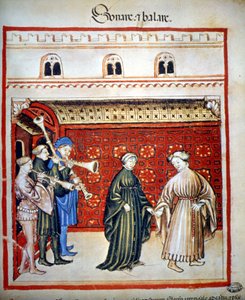 Zenészek és táncosok, a "Tacunum Sanitatis" alkotó: Unknown artist