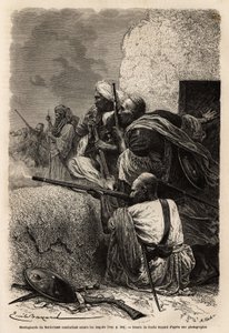 Muszlim hegymászók telepedtek le Svat hegyeibe, és 1863-ban egy angol expedíció ellen harcoltak, hogy megállítsák a régió falvak kifosztását. Guillaume Lejean 1866-os metszete Pandjab és Kasmír történetének illusztrálására, megjelent a "" Le tour du alkotó: Unknown artist
