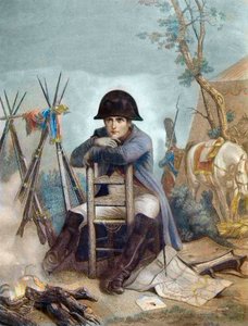 Napóleon a Bivouacnál Az austerlitzi csata előestéjén - Philippoteaux metszet - Napóleon a Bivakóban. Az austerlitzi csata (1805), más néven a három császár csatája