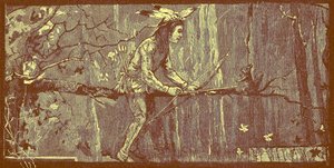 Amerikai indián mítosz, amelyben egy fiú egy mókustól tanulja a bölcsességet. alkotó: Unknown artist