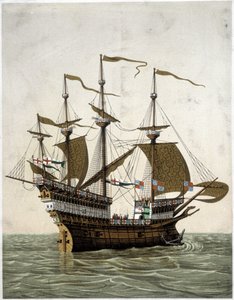 Az angol VIII. Henrik hajója (1520) – J. Holbein szerint alkotó: Unknown artist