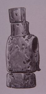 Ned Kelly házi készítésű páncélruhája (metszet) alkotó: Unknown artist