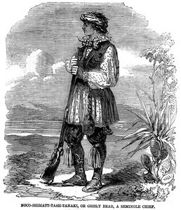 Noo-Shimatt-Tash-Tanaki, vagy gríz medve, egy Seminole törzsfőnök. alkotó: Unknown artist