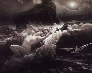 Nimfák - litográfia alkotó: Unknown artist
