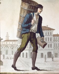 Régi mesterség: a tejesember (Litográfia alkotó: Unknown artist