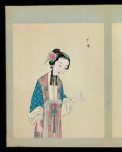 Száz portré pekingi opera szereplőiről, 19. század vége-20. század eleje (ötvenlapos album; tinta, színes és arany, selyem) alkotó: Unknown Artist