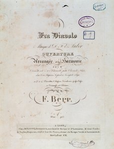 D. F. Auber Fra Diavolo, avagy The Hotelery of Terracine című komikus operájának megnyitója alkotó: Unknown artist