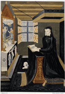 Medici Katalin királynő oratóriuma (Caterina de Medici) (Királynő imádságban) - 16. századi zománc alapján, Cluny Múzeum alkotó: Unknown artist