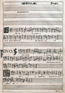 Oldal a Liber octo Missarumból (1541) alkotó: Unknown artist