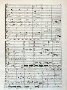 Wagner operájának Siegfried partitúrájának oldala alkotó: Unknown artist