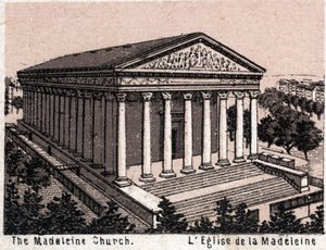 Párizs, Franciaország: kilátás a Madeleine-templomra. in "" A világ 168 nézetet szemléltet"" Keltezés nélküli (XIX. század vége) alkotó: Unknown artist