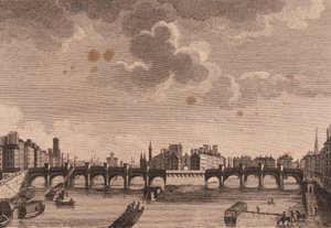 Párizs, Pont Neuf és az Ile de la Cité a Szajnánál. alkotó: Unknown artist