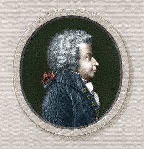 Wolfgang Amadeus Mozart (1756-1791) portréja - grav. 19. század alkotó: Unknown artist