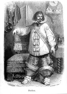 Porthos – Alexandre Dumas Père „A 3 testőr” című filmjében. alkotó: Unknown artist