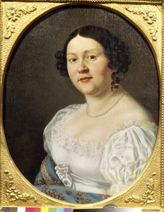 Szofija Vasziljevna Szamojlova (Szamojlova Csernyikova) (1860-1936) operaénekes portréja (Szófia Vasziljevna Szamojlova operaénekes portréja). Névtelen festmény, olaj, vászon, 19. század vége. Orosz művészet, romantika. Állami Színházi Múzeum a alkotó: Unknown artist