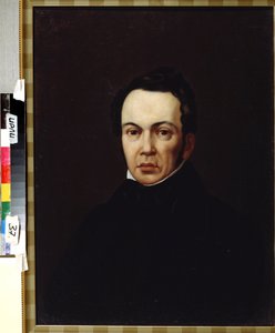 Osip Szenkovszkij (1800-1858) író, orientalista és újságíró portréja (Oszip Szenkovszkij szerző, orientalista és újságíró portréja). Névtelen festmény. Olaj, vászon, 1830 körül. Romantika. IRLI Orosz Irodalmi Intézet (Puski Ház alkotó: Unknown artist