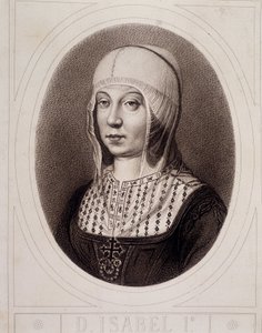 Portré Izabella 1. Katolikus vagy Kasztília medáljában - metszet alkotó: Unknown artist