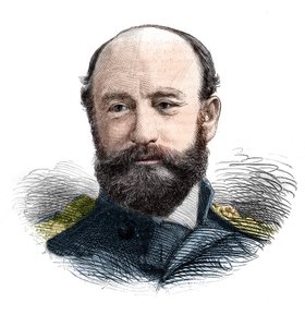 Sir George Strong Nares admirális (1831-1915) portréja, a Királyi Haditengerészet tisztje és az Északi-sark felfedezője. alkotó: Unknown artist