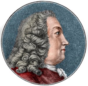 Albrecht von Haller Medecin svájci fiziológus és botanikus (1708-1777) portréja Metszet. alkotó: Unknown artist
