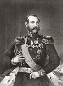 Alekszandr II. Nyikolajevics (1818-1881), Oroszország császárának portréja. alkotó: Unknown artist