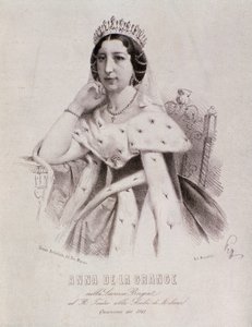 Anna de la Grange portréja Lucrezia Borgiában (metszet alkotó: Unknown artist