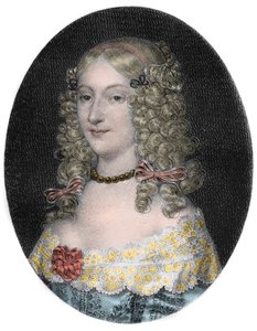 Anne-Genevieve de Bourbon-Conde (1619-79) Longueville hercegnő portréja - Anne Genevieve de Bourbon Conde (Anne-Genevieve de Bourbon-Conde), Longueville hercegnő (1619-1679) portréja, metszet a XIX. alkotó: Unknown artist