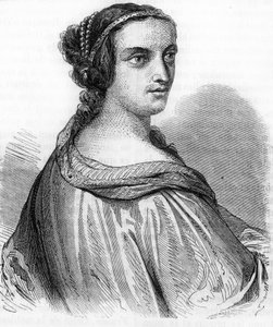Anne de Beaujeu, francia Anne (1462-1522), Bourbon hercegné, XI. Lajos lánya portréja. Metszet 19. század.). századi metszet. alkotó: Unknown artist